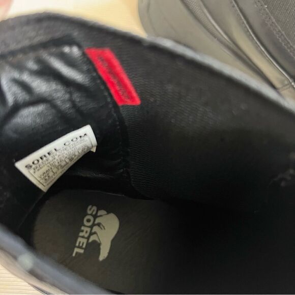 Sorel Womens Ankle Boot Chelsea Leather Waterproof Black Platform Chunky New 9.5 - Picture 4 of 8